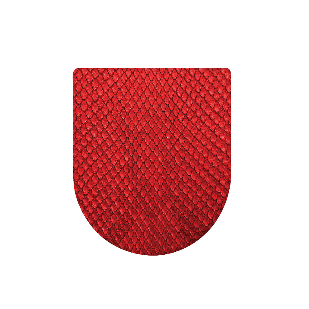 Red Python Snakeskin Print Toilet Lid Cover
