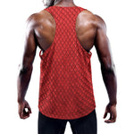 Red Python Snakeskin Print Training Tank Top