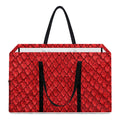 Red Python Snakeskin Print Utility Tote Bag