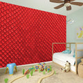 Red Python Snakeskin Print Wall Sticker