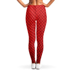 Red Python Snakeskin Print Women's Leggings