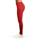 Red Python Snakeskin Print Women's Leggings