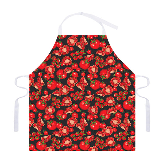 Red Ripe Tomatoes Pattern Print Adjustable Apron