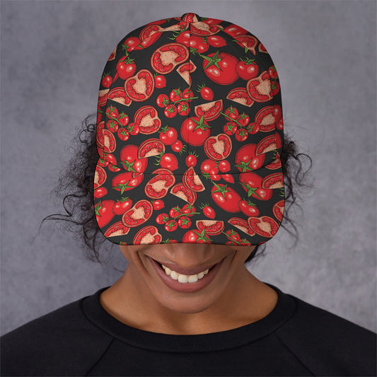 Red Ripe Tomatoes Pattern Print Baseball Cap