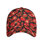 Red Ripe Tomatoes Pattern Print Baseball Cap