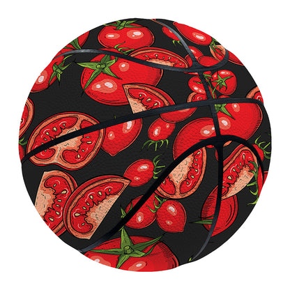 Red Ripe Tomatoes Pattern Print Basketball
