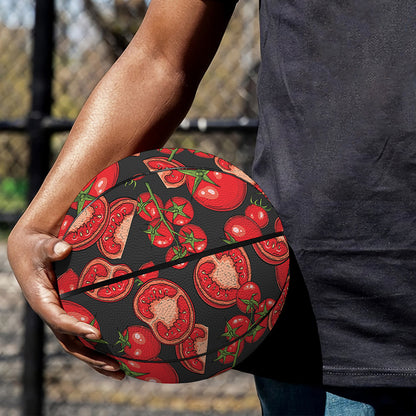 Red Ripe Tomatoes Pattern Print Basketball