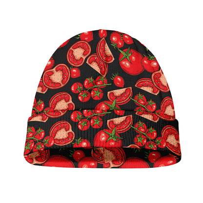 Red Ripe Tomatoes Pattern Print Beanie