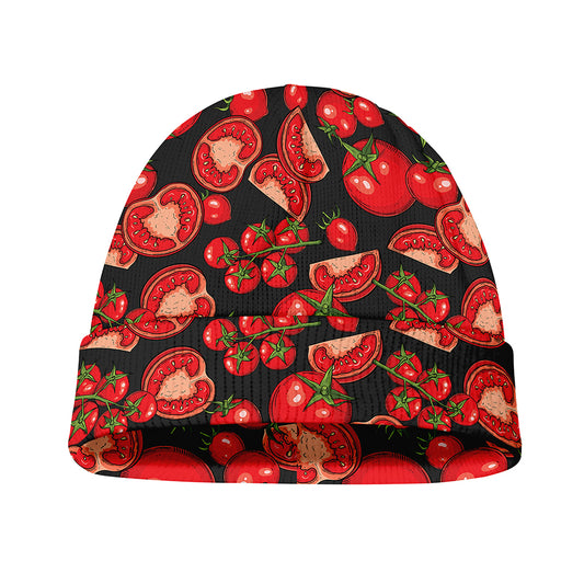 Red Ripe Tomatoes Pattern Print Beanie