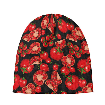 Red Ripe Tomatoes Pattern Print Beanie