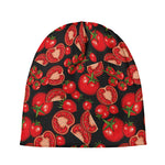 Red Ripe Tomatoes Pattern Print Beanie