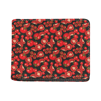 Red Ripe Tomatoes Pattern Print Bifold Wallet