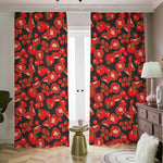 Red Ripe Tomatoes Pattern Print Blackout Pencil Pleat Curtains