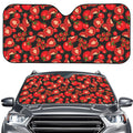 Red Ripe Tomatoes Pattern Print Car Windshield Sun Shade