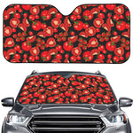 Red Ripe Tomatoes Pattern Print Car Windshield Sun Shade