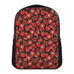 Red Ripe Tomatoes Pattern Print Casual Backpack