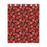 Red Ripe Tomatoes Pattern Print Curtain