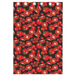 Red Ripe Tomatoes Pattern Print Curtain