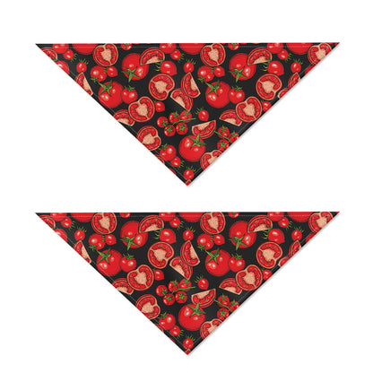 Red Ripe Tomatoes Pattern Print Dog Bandana