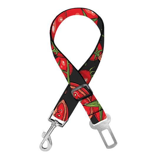 Red Ripe Tomatoes Pattern Print Dog Seat Belt