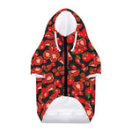 Red Ripe Tomatoes Pattern Print Dog Zip Up Hoodie