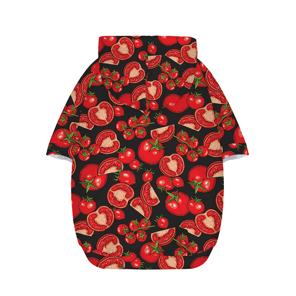Red Ripe Tomatoes Pattern Print Dog Zip Up Hoodie