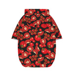 Red Ripe Tomatoes Pattern Print Dog Zip Up Hoodie
