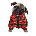 Red Ripe Tomatoes Pattern Print Dog Zip Up Jacket