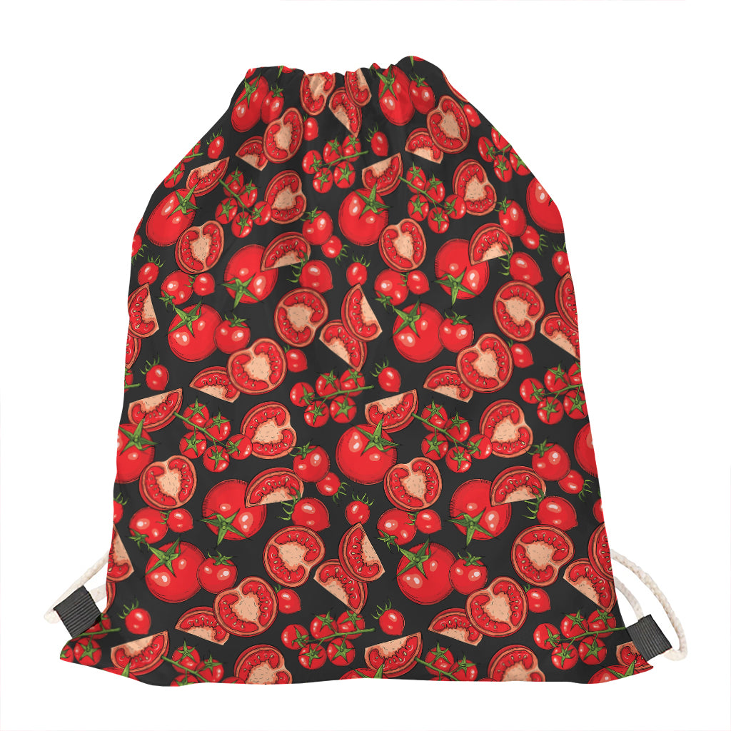 Red Ripe Tomatoes Pattern Print Drawstring Bag