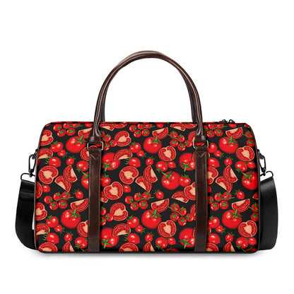 Red Ripe Tomatoes Pattern Print Duffle Bag