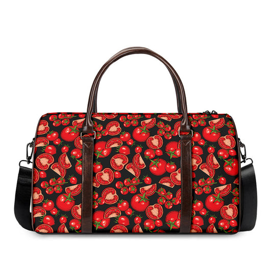 Red Ripe Tomatoes Pattern Print Duffle Bag