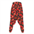 Red Ripe Tomatoes Pattern Print Hammer Pants