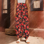Red Ripe Tomatoes Pattern Print Harem Pants