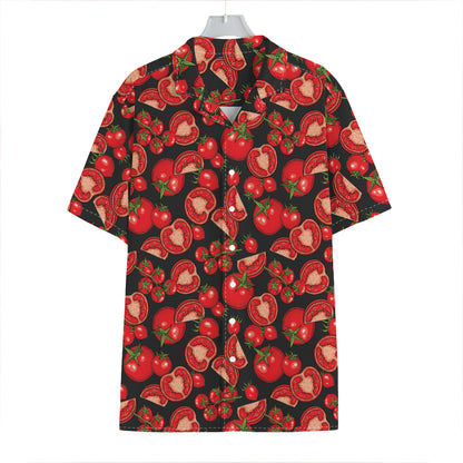 Red Ripe Tomatoes Pattern Print Hawaiian Shirt
