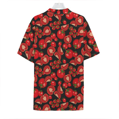 Red Ripe Tomatoes Pattern Print Hawaiian Shirt