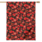 Red Ripe Tomatoes Pattern Print House Flag