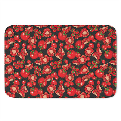 Red Ripe Tomatoes Pattern Print Indoor Door Mat