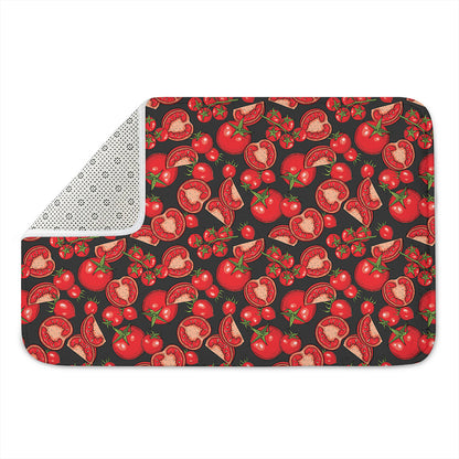 Red Ripe Tomatoes Pattern Print Indoor Door Mat
