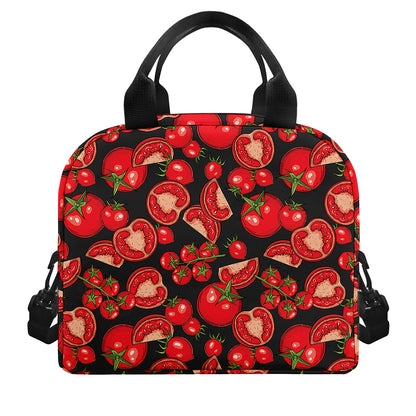 Red Ripe Tomatoes Pattern Print Insulated Lunch Bag