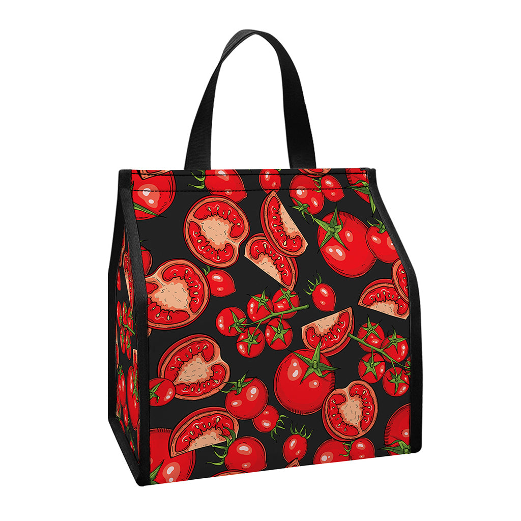 Red Ripe Tomatoes Pattern Print Insulated Lunch Tote