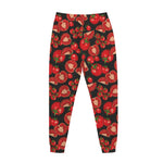 Red Ripe Tomatoes Pattern Print Jogger Pants