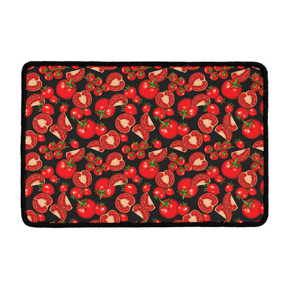 Red Ripe Tomatoes Pattern Print Kitchen Mat
