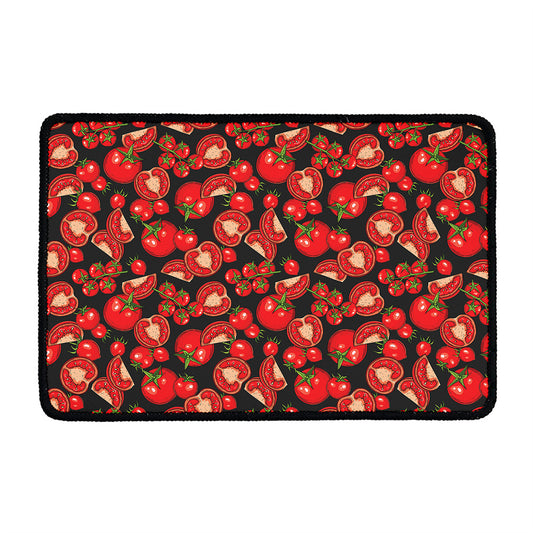 Red Ripe Tomatoes Pattern Print Kitchen Mat