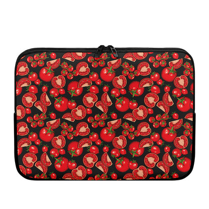 Red Ripe Tomatoes Pattern Print Laptop Sleeve