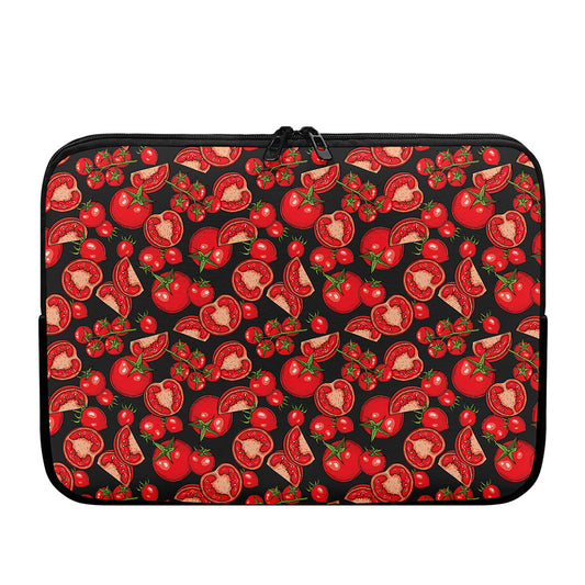 Red Ripe Tomatoes Pattern Print Laptop Sleeve