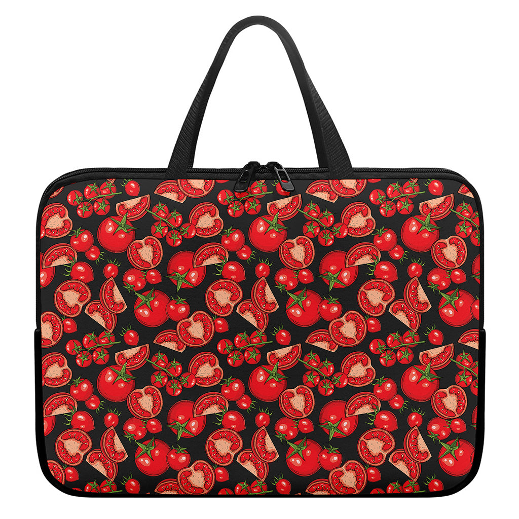 Red Ripe Tomatoes Pattern Print Laptop Sleeve With Handle