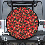 Red Ripe Tomatoes Pattern Print Leather Spare Tire Cover