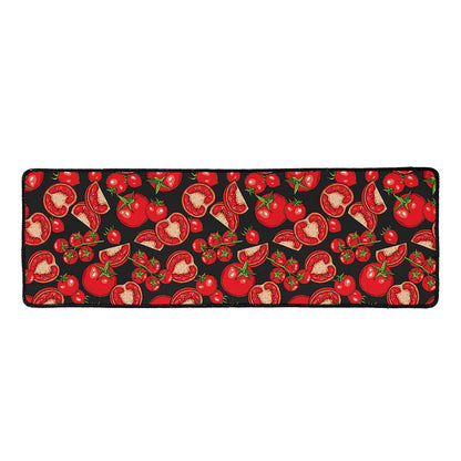 Red Ripe Tomatoes Pattern Print Long Kitchen Mat