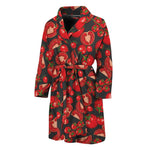 Red Ripe Tomatoes Pattern Print Men's Bathrobe