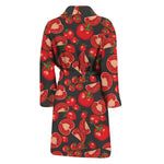 Red Ripe Tomatoes Pattern Print Men's Bathrobe